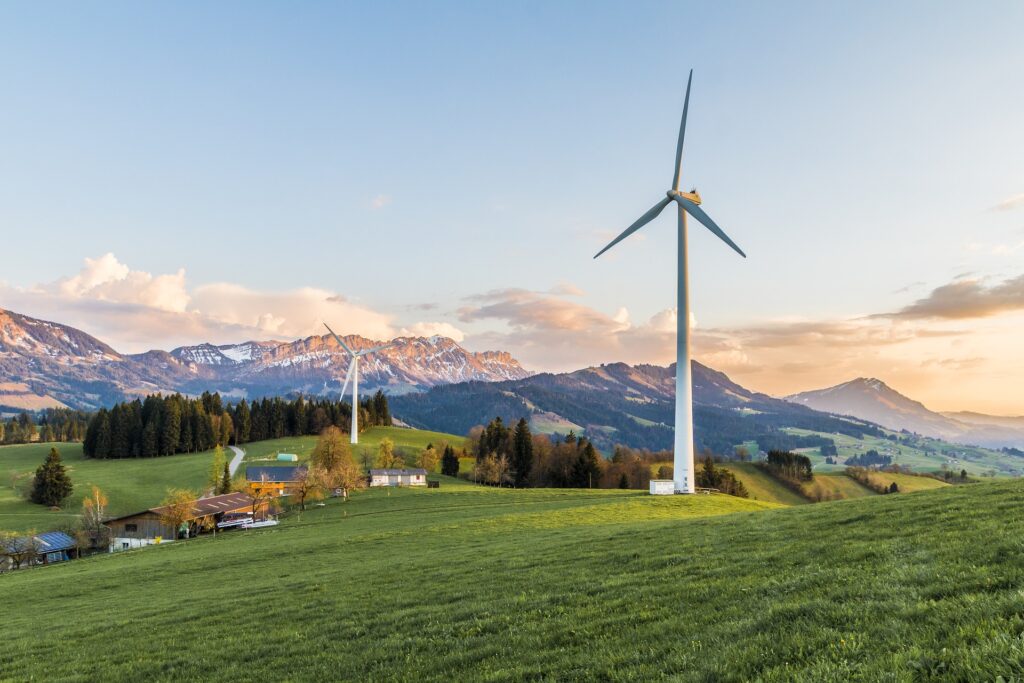 Windräder im Entlebuch, Kanton Luzern.